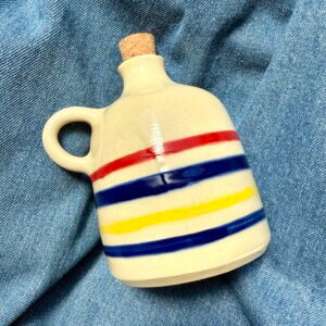 BLUE-RED-YELLOW OLIVE OIL BOTTLE